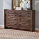 Clemente 8 Drawer Double Dresser with Mirror by Loon Peak®