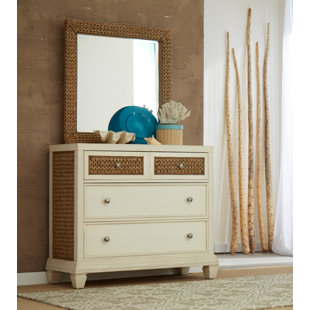 Bridge Hampton Seagrass 3 Drawer Dresser with Mirror by Panama Jack Home
