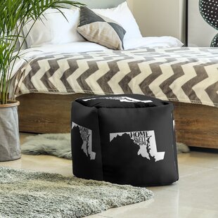 Home Sweet Maryland Cube Ottoman By East Urban Home