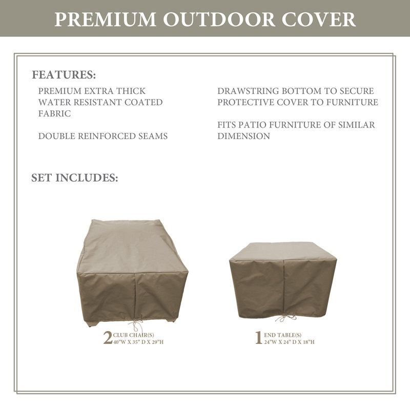 Rosecliff Heights Claire Protective 3 Piece Water Resistant Patio Furniture Cover Set Wayfair