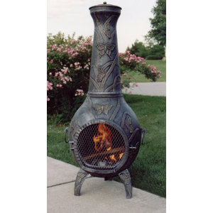Butterfly Cast iron Wood Burning Chiminea