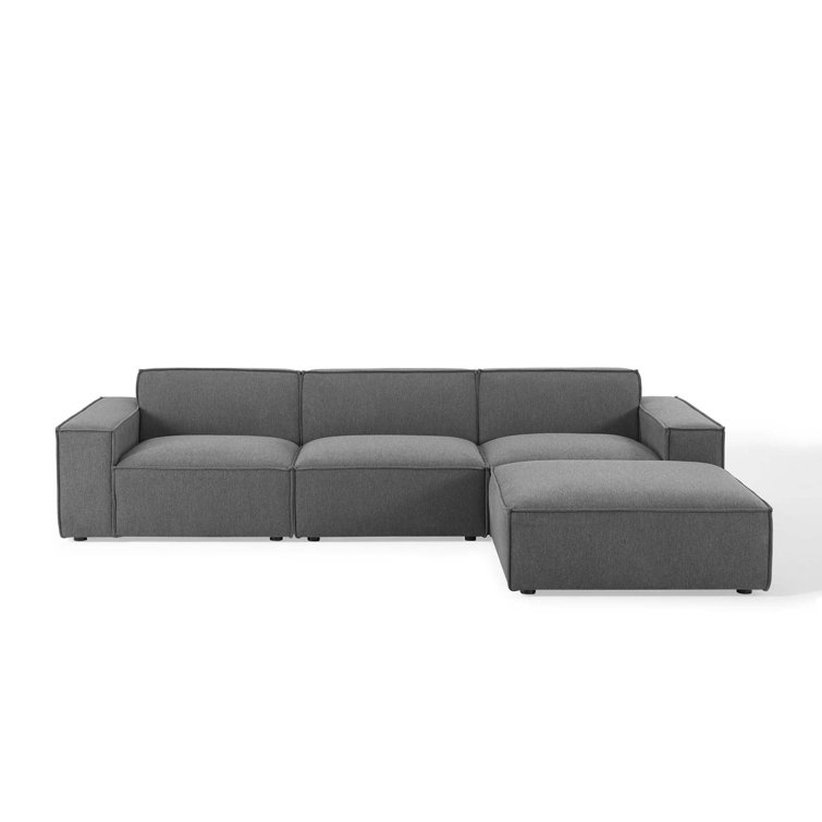 latitude run aa isha 123 5 wide right hand facing modular corner sectional with ottoman reviews wayfair
