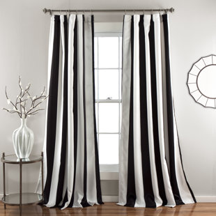 Black Striped Curtains Drapes You Ll Love In 2020 Wayfair