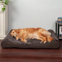 Square Plush Pet Bed Soft Anti Slip Dot Fabric Removable Cushion 3 Sizes 