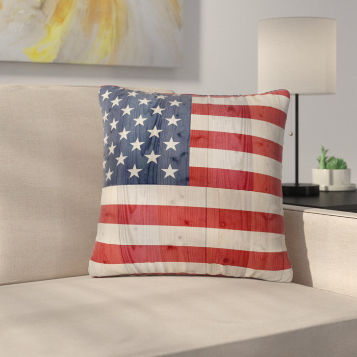 East Urban Home Bruce Stanfield Usa Flag On Spruce Outdoor Throw