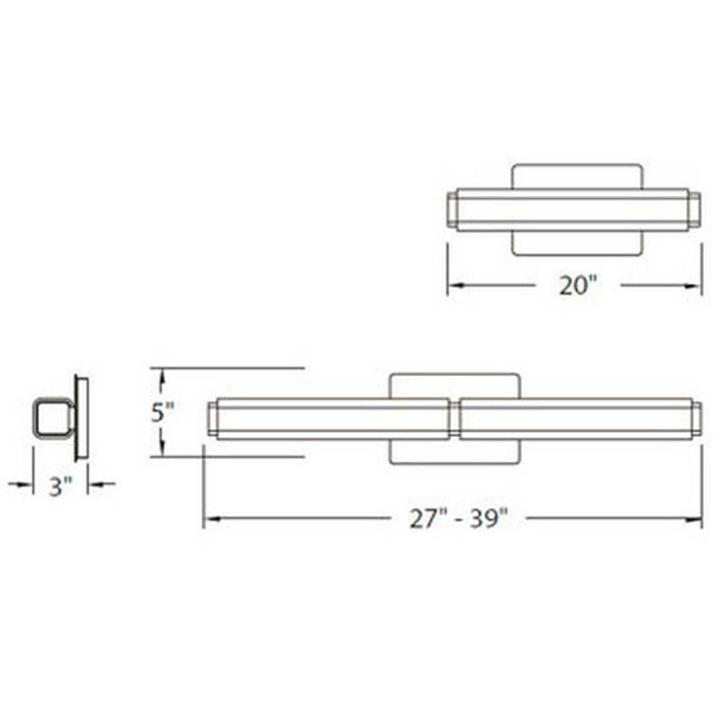 vogue led bath bar