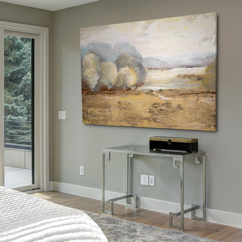 Winston Porter Misty Golden Morning Oil Painting Print On Wrapped Canvas Reviews Wayfair
