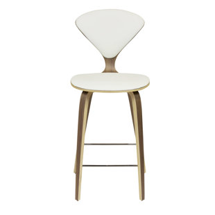 Cream Leather Bar Stools Wayfair Weiss White Leather 29 Bar Stool