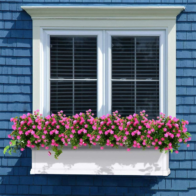Primrue Artificial Flowers Outdoor Uv Resistant Fake Plastic Plants Outside Indoor Hanging Faux Greenery Shrubs Arrangement For Vase Porch Window Box Patio Wedding Home Decoration 4 Pack Wayfair