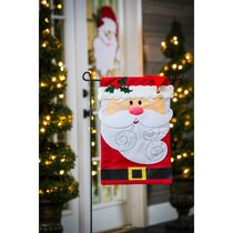 Decorative Details about   100% Polyester Santa Indoor/Outdoor Flag 58" High X 32" Wide 