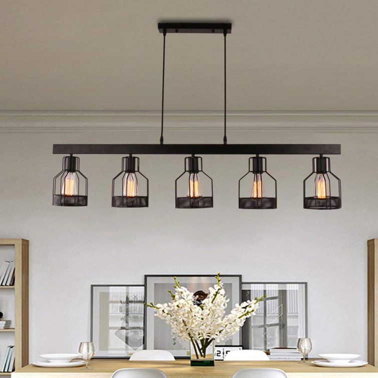 17 Stories Price 5 Light Kitchen Island Linear Pendant Reviews Wayfair