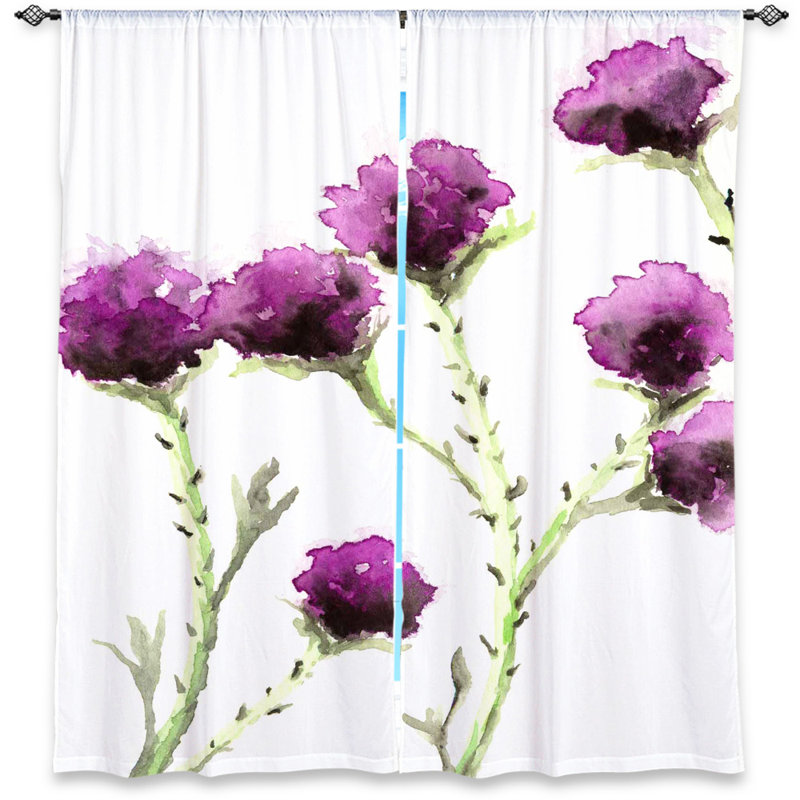 Astoria Grand Futral Nature Floral Room Darkening Rod Pocket Curtain Panels Reviews Wayfair