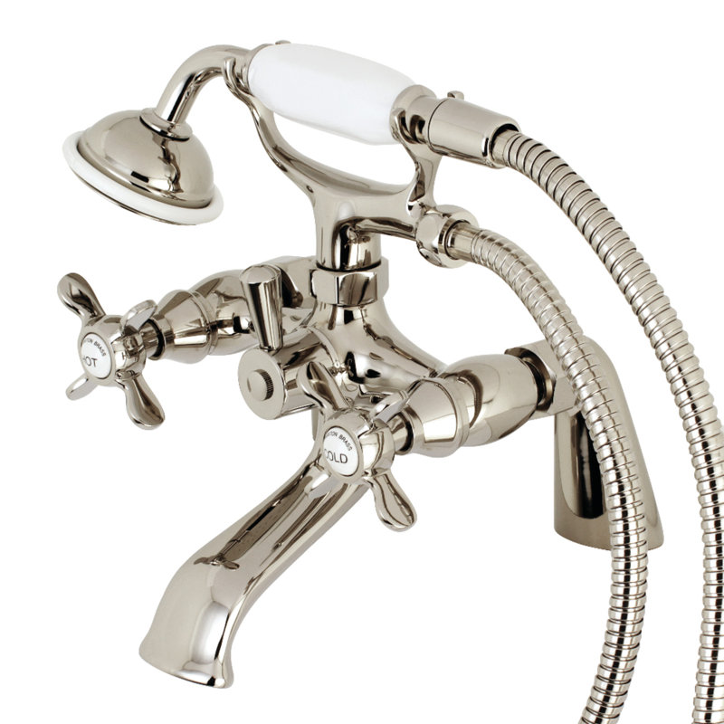 Kingston Brass Essex Double Handle Clawfoot Tub Faucet With Hand