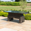 garden coffee table with cooler insert