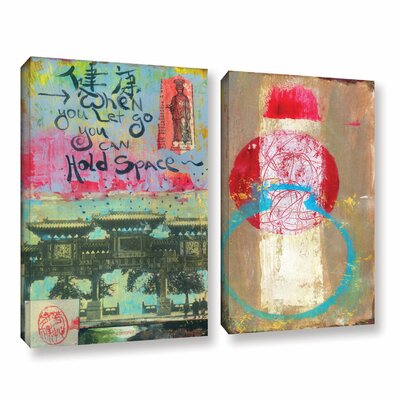 Art Journal Let Go by Elena Ray 2 Piece Graphic Art on Wrapped Canvas Set ArtWall Size: 18