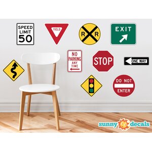 Street Signs Fabric Wall Decal