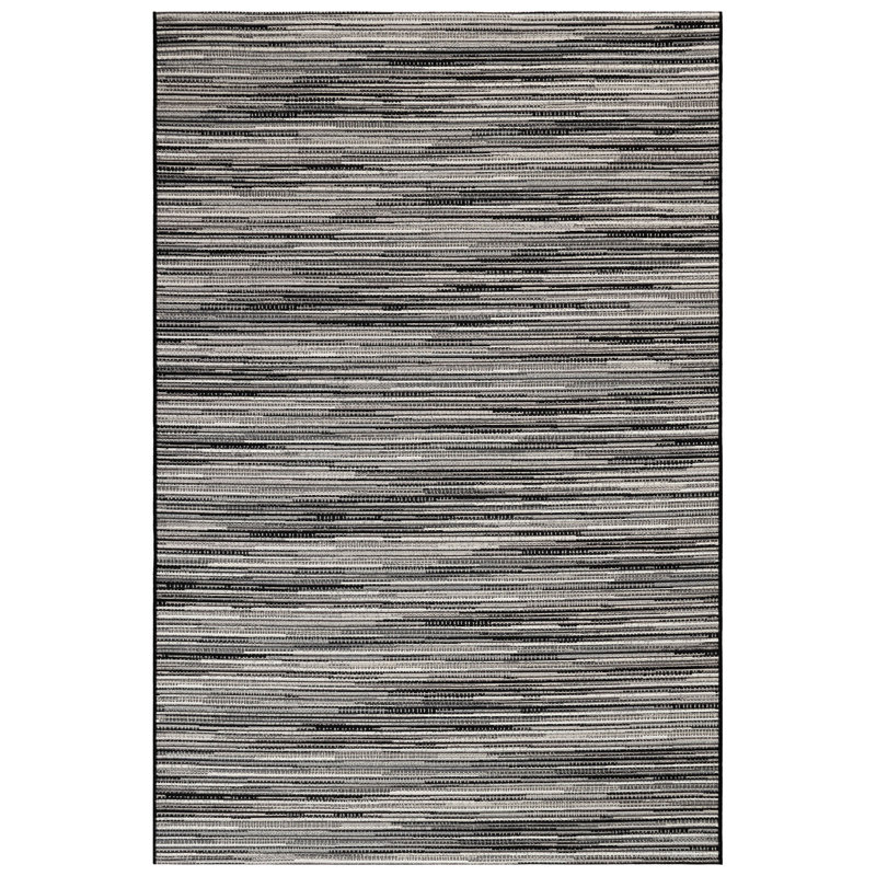 Highland Dunes Glenmore Stripes Indoor Outdoor Rug Grey Reviews Wayfair