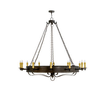 Fleur De Lis Living Gavril 8 Light Candle Style Wagon Wheel Chandelier Wayfair