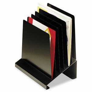 6-Compartment Slanted Vertical File Organizer