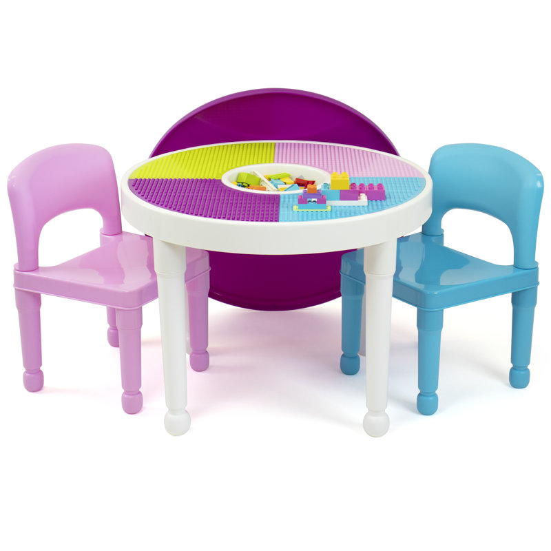 kids 3 piece round table and chair set