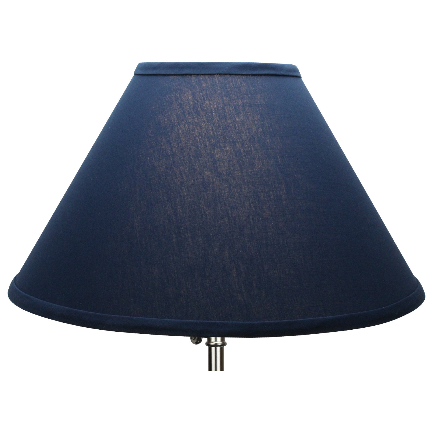 navy and white lamp shade