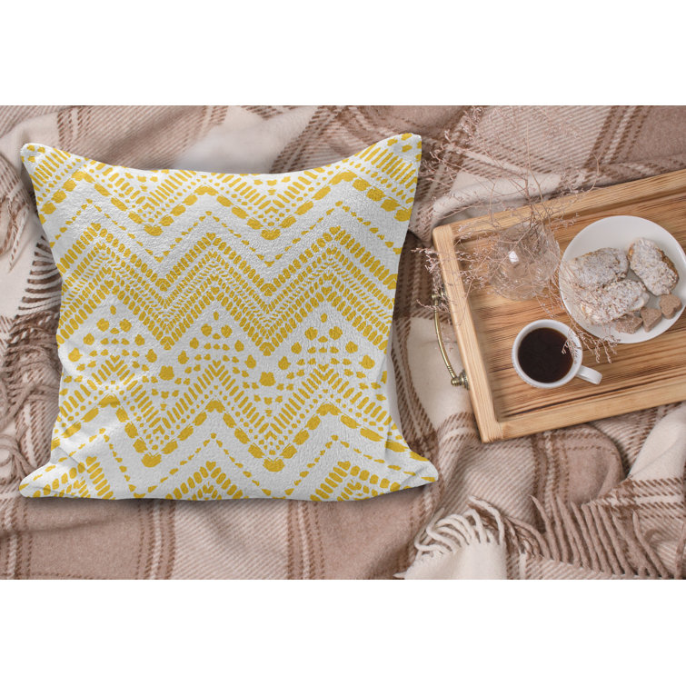 yellow rectangle throw pillow