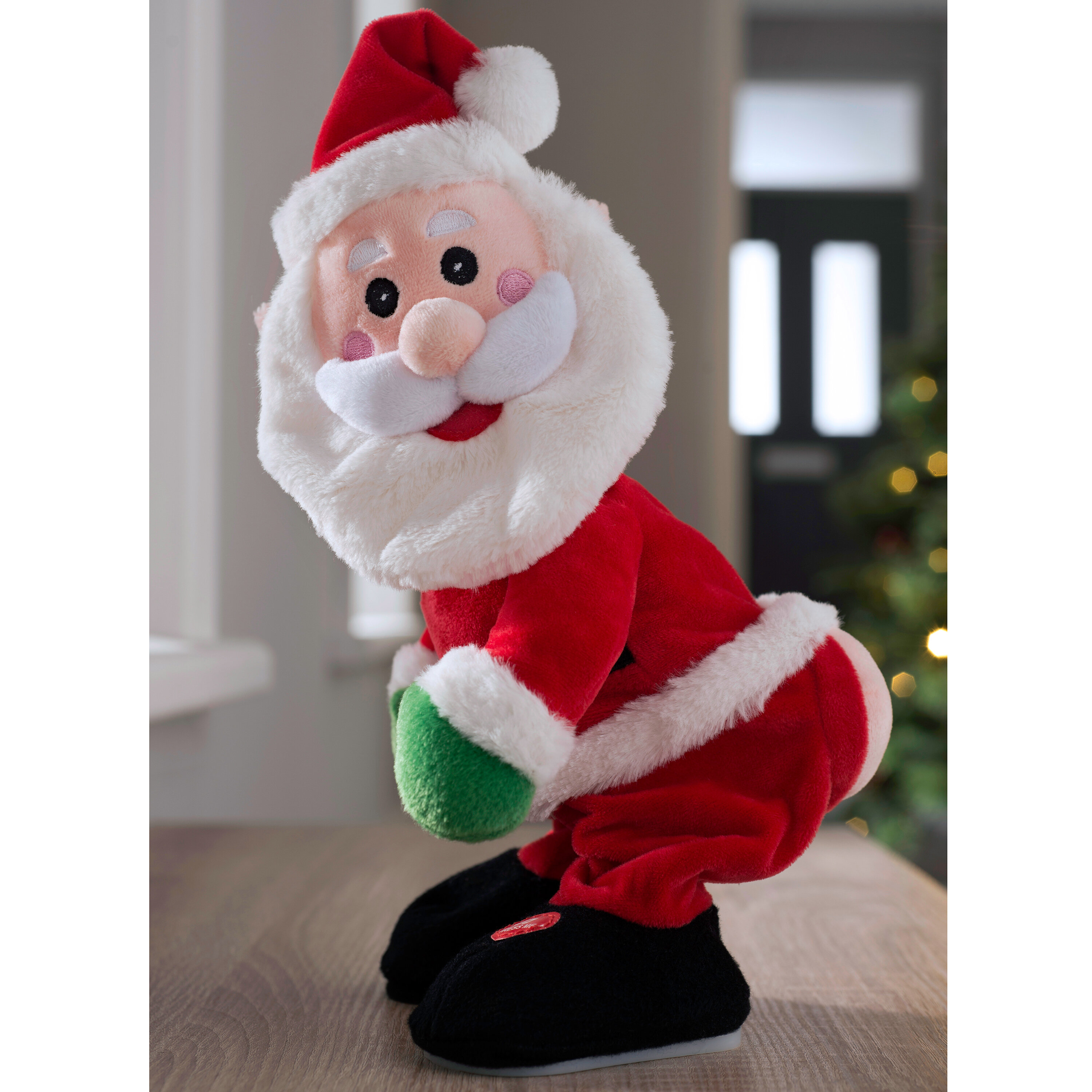 gemmy twerking dancing plush animated christmas santa