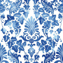 Blue Damask Wallpaper You Ll Love In 2021 Wayfair