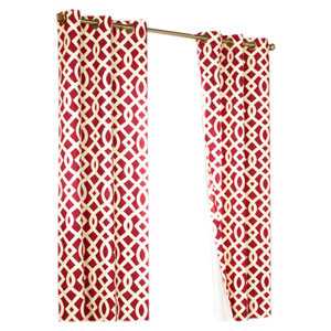 Aries Geometric Semi-Sheer Grommet Curtain Panels (Set of 2)