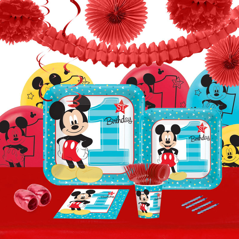 Na Disney Mickey Mouse 1st Birthday Disposable Party Pack Wayfair