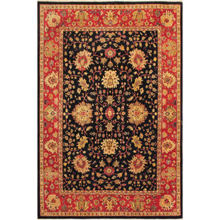 8 X 11 Wool Rug Wayfair One Of A Kind Dorn Hand Knotted 8 9 X 11 Wool Blue Red Area Rug