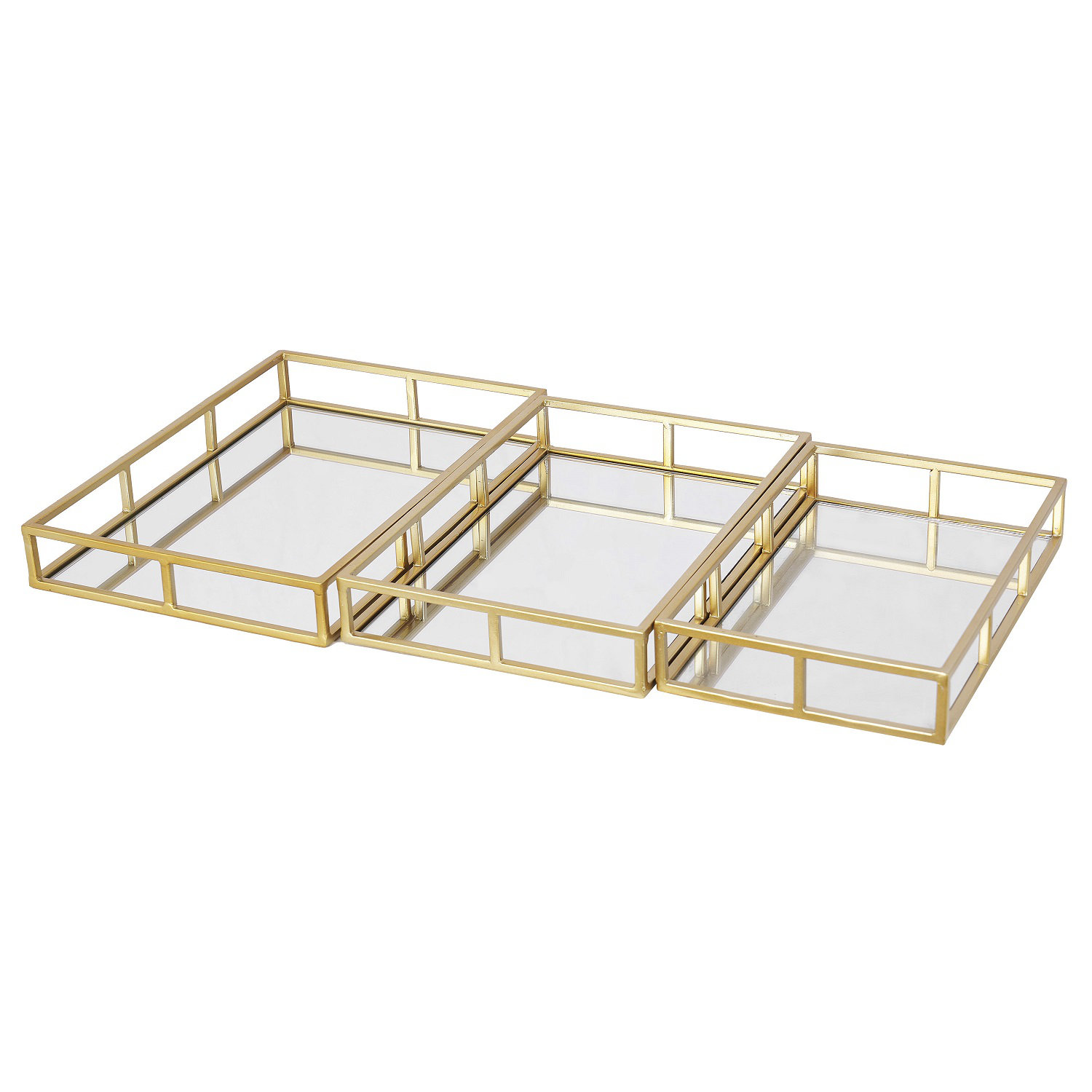 Everly Quinn Yasser 3 Piece Vanity Tray Set Wayfair