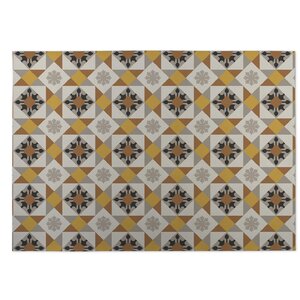 Gray/Yellow Indoor/Outdoor Doormat