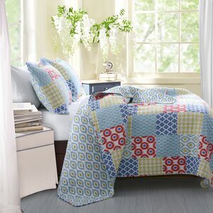 Kendall Cotton 2 Piece Reversible Quilt Set