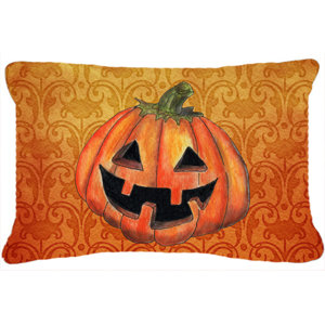 October Pumpkin Halloween Indoor/Outdoor Throw Pillow