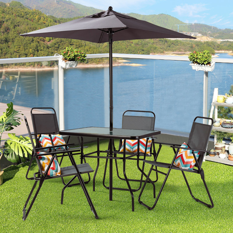bistro patio set with umbrella