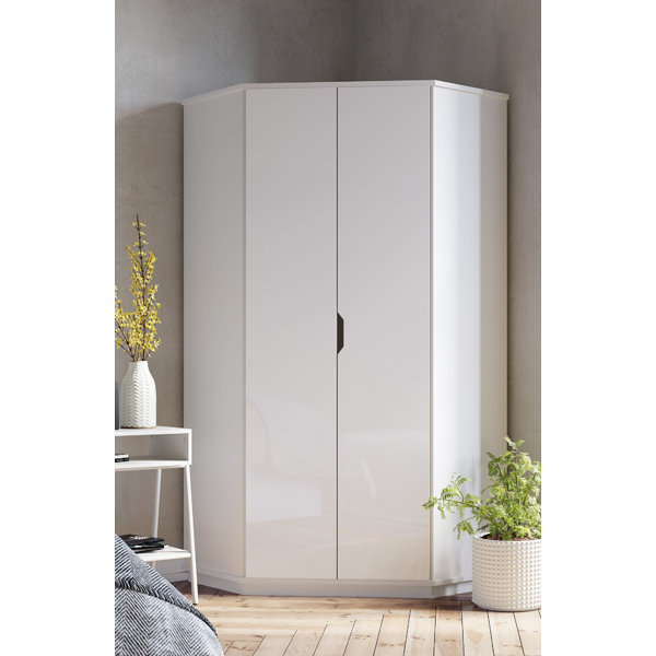 Ebern Designs Colletta 2 Door Corner Wardrobe Reviews Wayfair