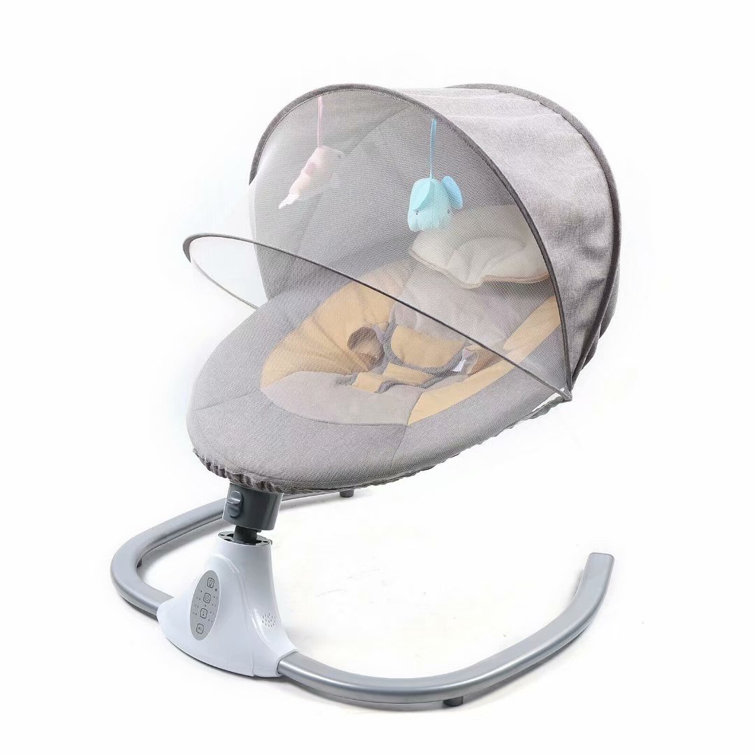 Joygogo Electric Baby Swing Rocking Chair W Bluetooth Remote Control Usb Connection Gray Wayfair