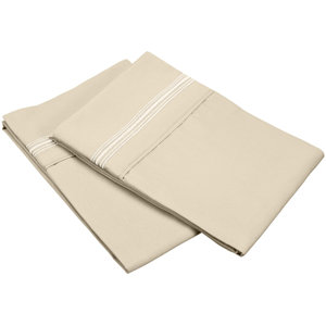 Garrick 3000 Series Solid 5-Line Embroidery Pillowcase (Set of 2)