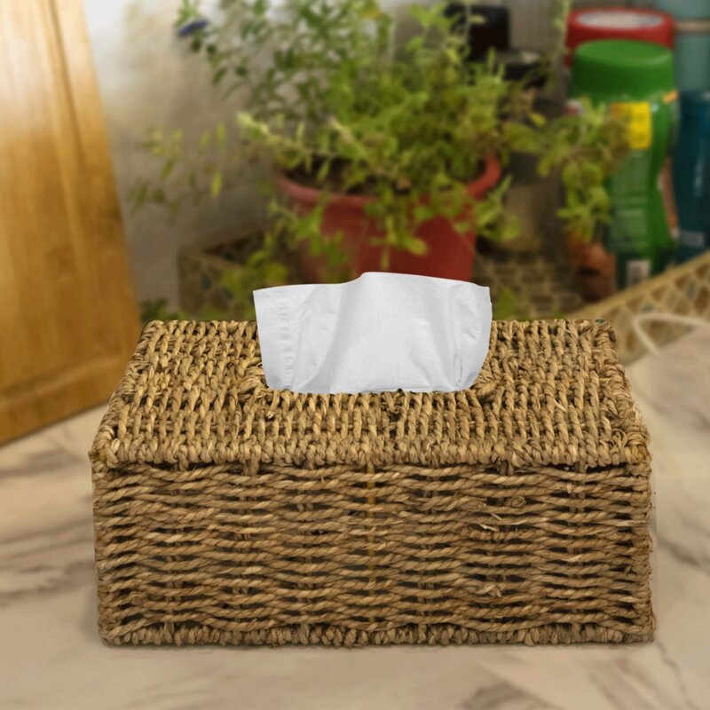 seagrass tissue box cover