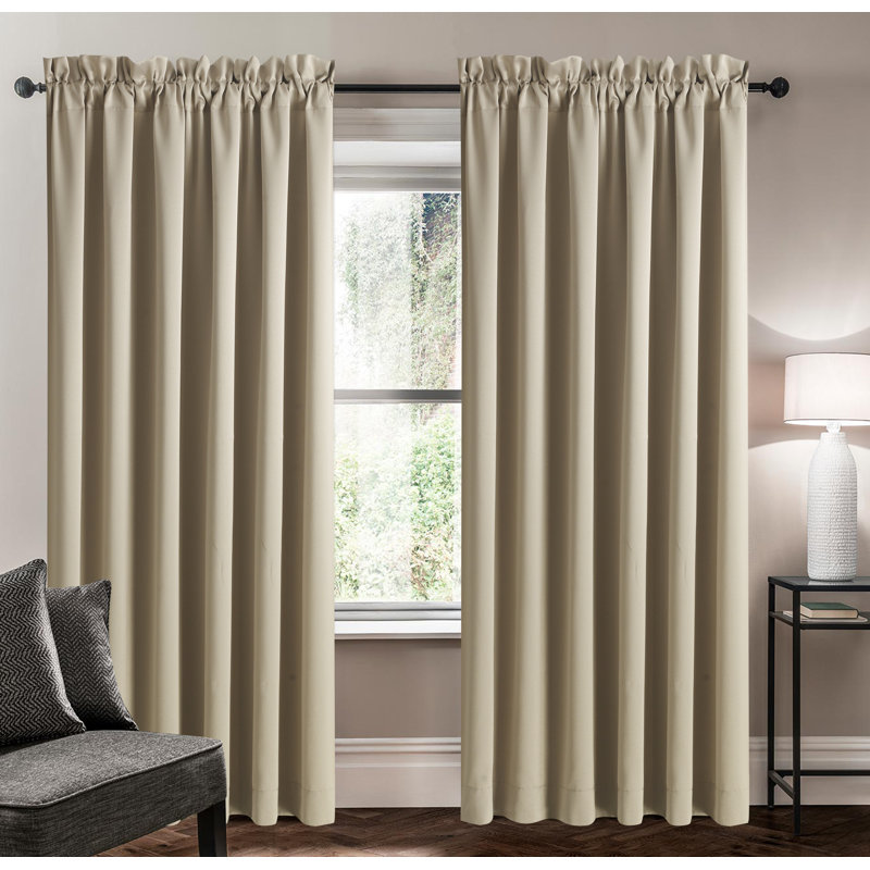 Wayfair Basics Solid Room Darkening Rod Pocket Single ...