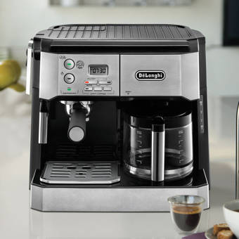 Delonghi All In One 15 Bar Pump Espresso And 10 Cup Drip Coffee Machine With Advanced Cappuccino System Reviews Wayfair