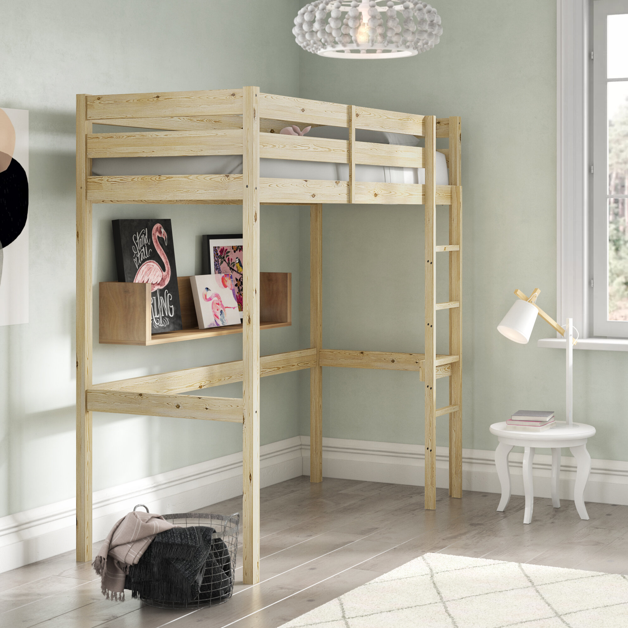 high sleeper with bed underneath