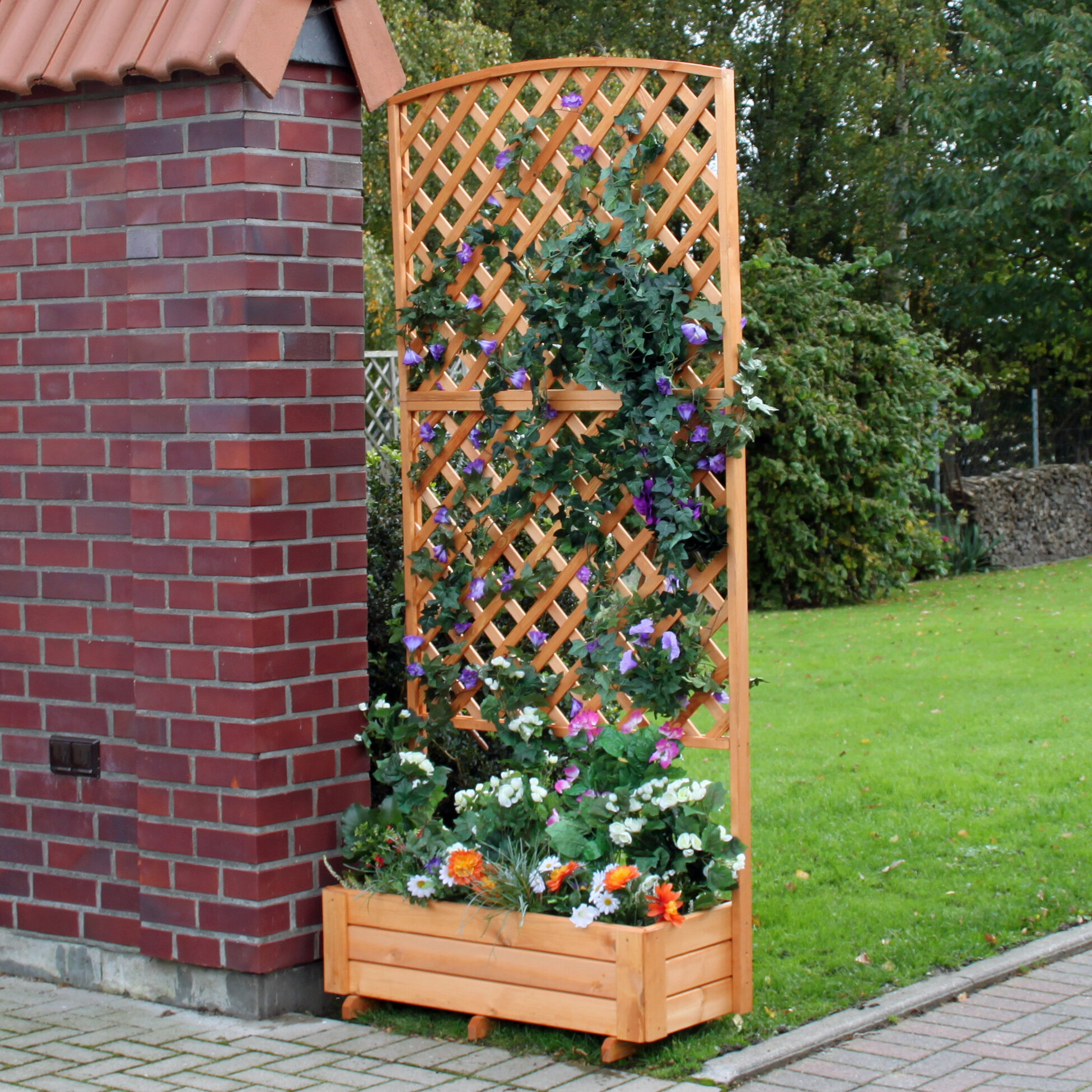 Wooden Planter Boxes With Trellis New Interior Design