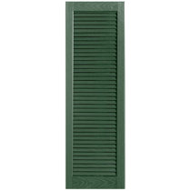 x 39 in Exterior Shutters 15 in Louvered Vinyl White Pair Durable Rectangle 