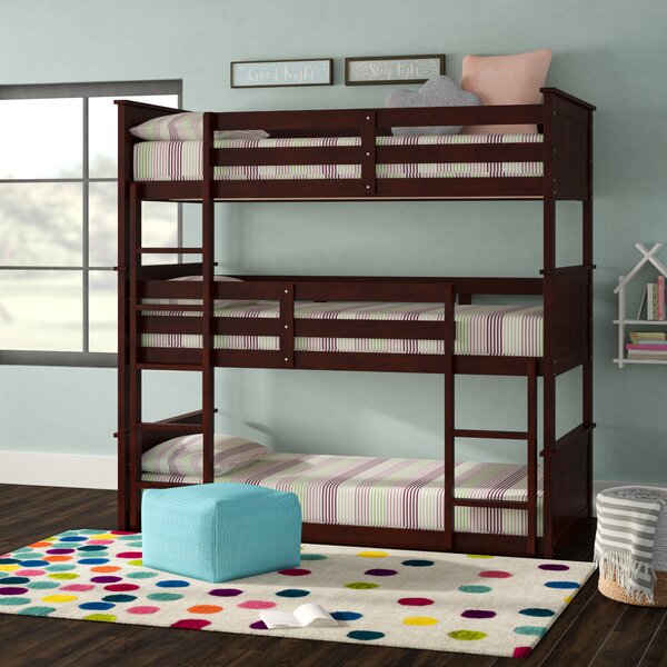 Viv + Rae Idris Twin Over Twin Triple Bunk Bed & Reviews | Wayfair