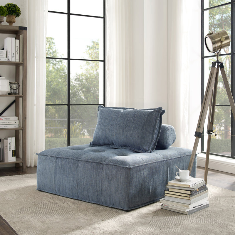 Kenmare 41.34" W Tufted Convertible Chair