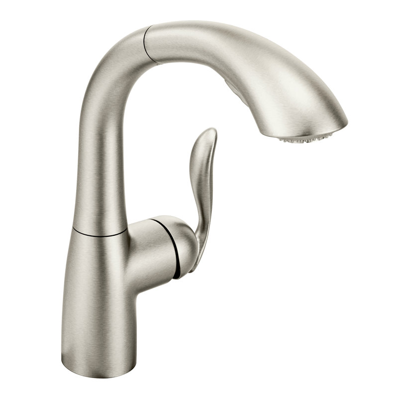 Matte Black Moen 7294bl Arbor One Handle High Arc Pullout Kitchen Faucet Kitchen Faucets Kitchen Fixtures Urbytus Com