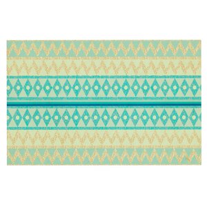 Nika Martinez 'Glitter Chevron' Doormat