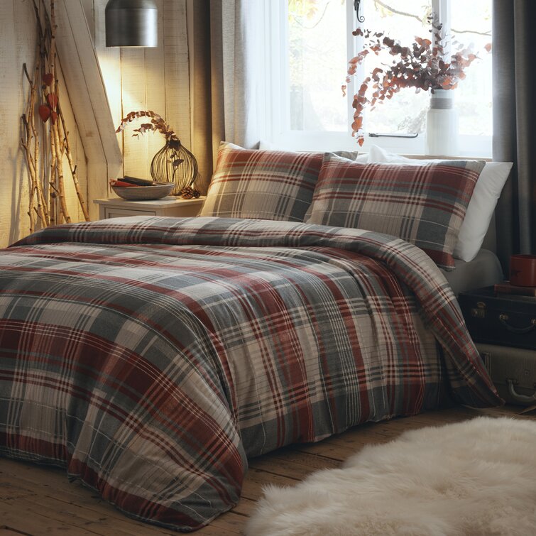 super king tartan duvet cover